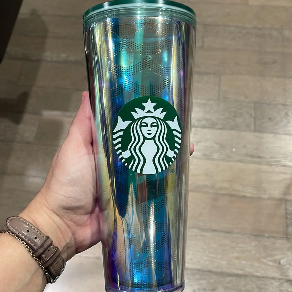 Iridescent Mermaid scale Starbucks 24 oz Tumbler - Picture 2 of 7